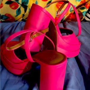 Pink barbie high heels